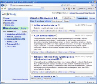 Google Reader v akci