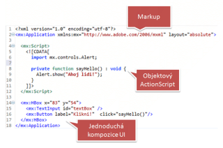 Příklad jednoduché aplikace v Adobe Flex