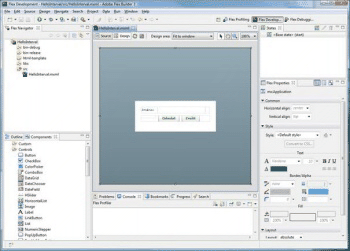 Prostředí Flex Builderu