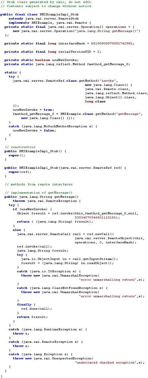 Výpis súboru RMIExampleImpl_Stub.java