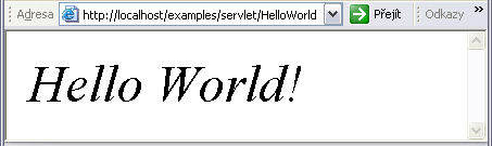 Ukážka HelloWorld servletu