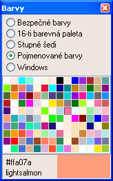 PSPad - dialog pro výběr barvy