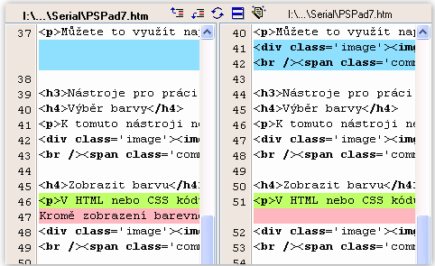 PSPad - porovnání textu