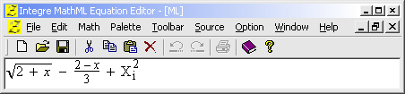 MathML Equation Editor