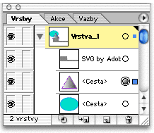 Adobe Illustrator - paleta Layers (Vrstvy)