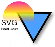 Vzhled testovací grafiky v SVG prohlížeči