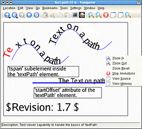 Konqueror - textový test