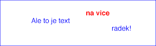 Zobrazení odstavcového textu