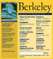 ukázka designu stránek Berkeley.edu