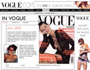 ukázka designu stránek Vogue.co.uk