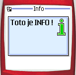 Alert typu Info na Nokii 7210