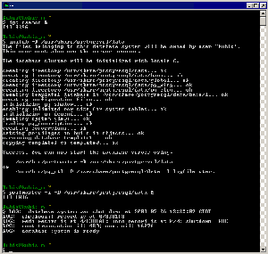 Cygwin - spustenie PostgreSQL