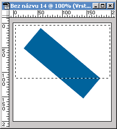 Selekce části natočeného obdélníku