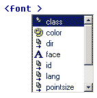 Volitelné parametry pro tag FONT