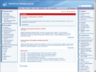 Vynovená stránka Štatistického úradu