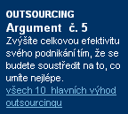 Detail upoutávky "OUTSOURCING Argument"