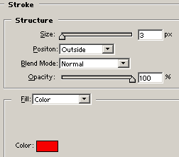 Nastavení Stroke