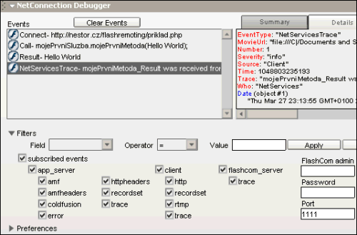 NetConnection Debugger