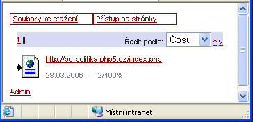 Cílová WWW stránka byla vložena
