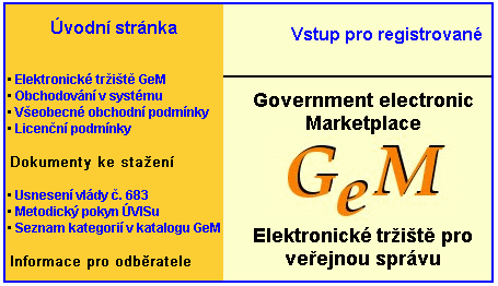 GeM - Elektronické tržiště