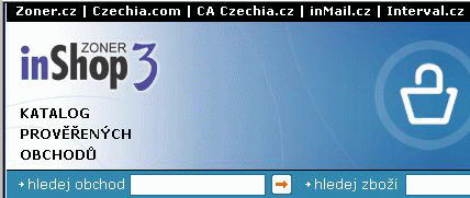 Projekt "Zoner inShop3" - ukázka hlavičky webové stránky