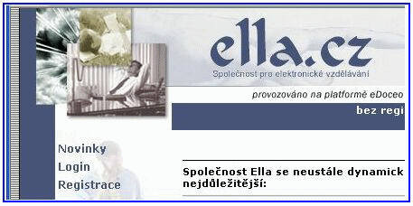 Část hlavní stránky serveru Ella.cz