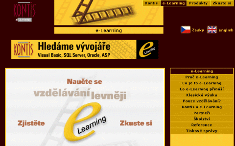 Kontis.cz: Hlavní stránka e-learningu