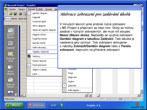 Modul kurzu "Microsoft Project"