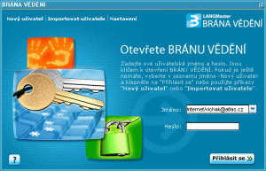 Před každým otevřením "Kurzu účetnictví" se musí uživatel přihlásit ke svému účtu