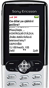 Kurz na displeji mobilního telefonu Sony Ericsson