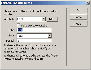 Editable attribute