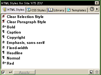 Paletka HTML Styles