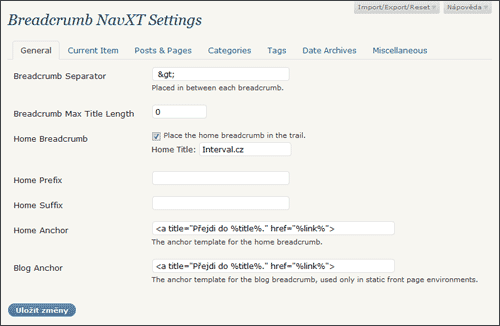 Plugin Breadcrumb NavXT