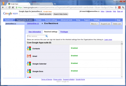 Screenshot - Google Apps