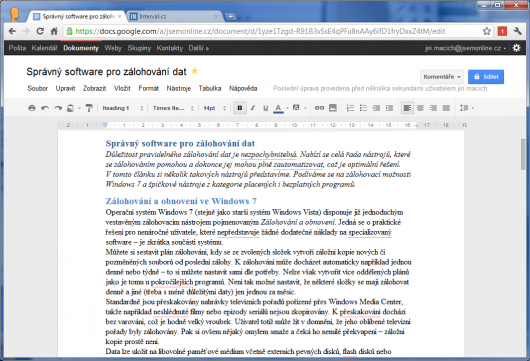 Screenshot - Google Docs