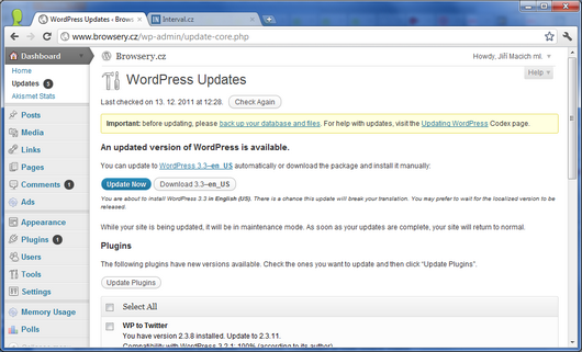 Screenshot - WordPress