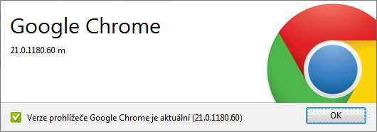 Aktuální verze prohlížeče Chrome