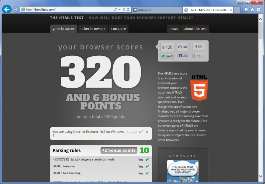 Internet Explorer 10 - HTML 5