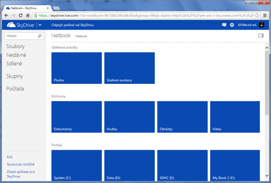 Microsoft SkyDrive - fetching