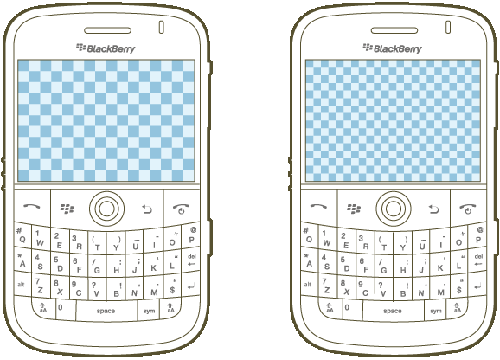 Dva displeje mobilních telefonů