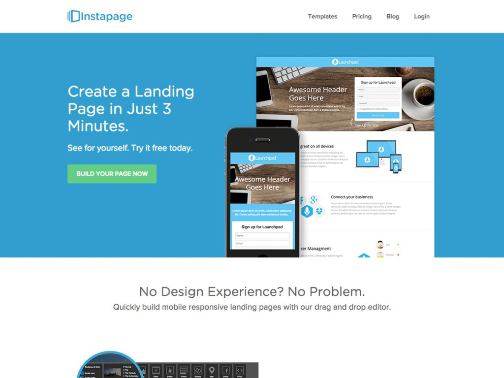 instapage landing page