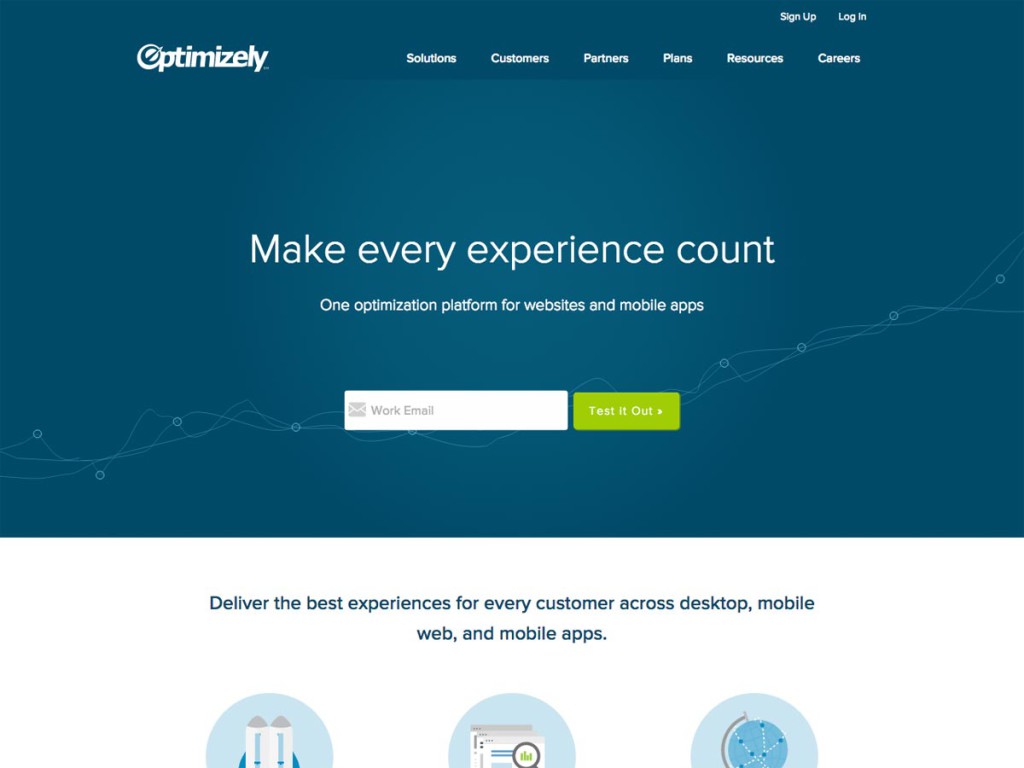 optimizely landing page